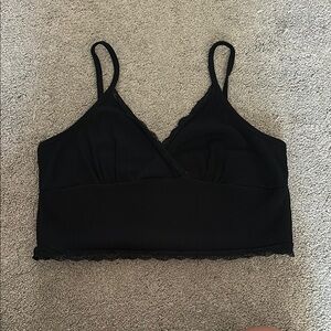 Black Lace Trim Bralette